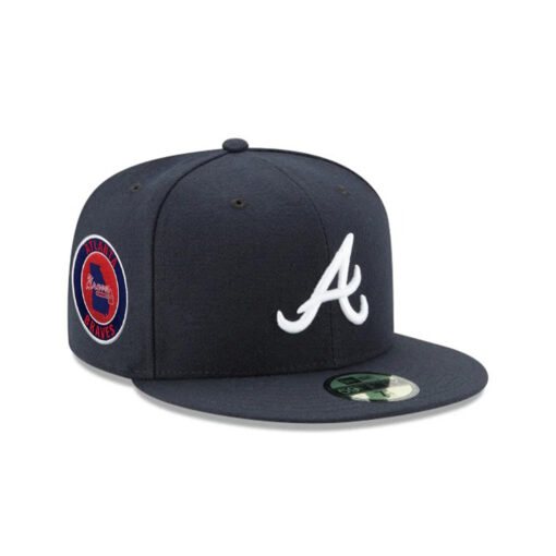 Atlanta Braves Road Team Fitted Cap in Black