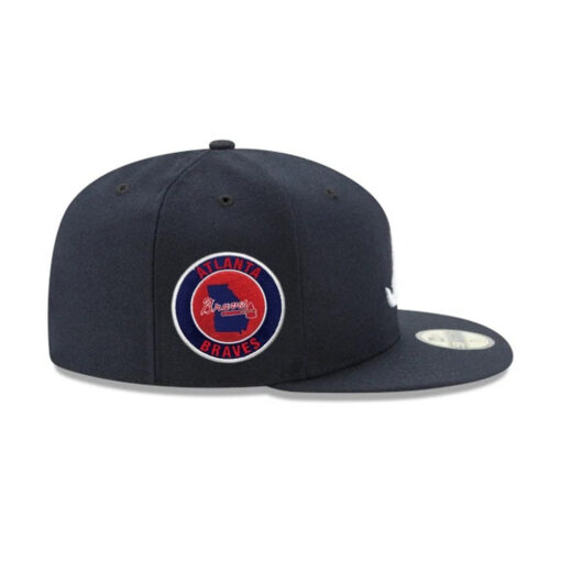 Atlanta Braves Road Team Fitted Cap in Black