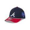 Atlanta Braves Rope M-Crown Stretch-Snap in Black Red