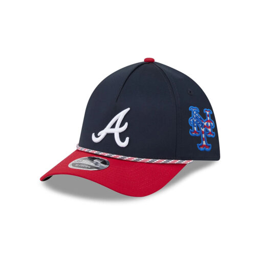 Atlanta Braves Rope M-Crown Stretch-Snap in Black Red