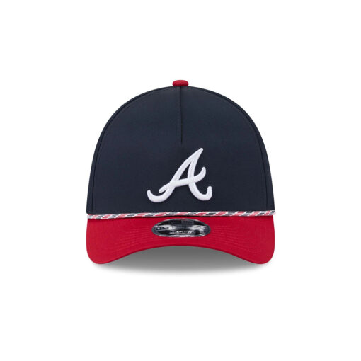 Atlanta Braves Rope M-Crown Stretch-Snap in Black Red