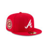 Atlanta Braves Scarlet Fitted Cap in Red