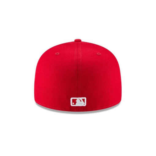 Atlanta Braves Scarlet Fitted Cap in Red