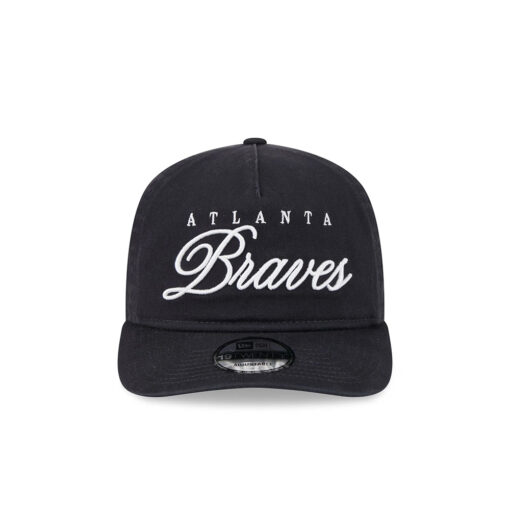 Atlanta Braves Script Adjustable Cap in Black