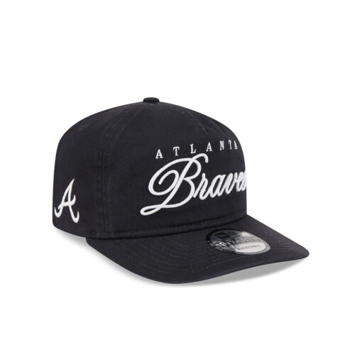 Atlanta Braves Script Adjustable Cap in Black