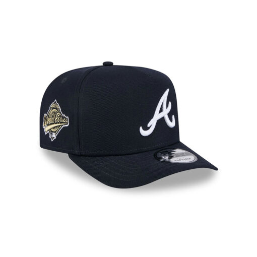 Atlanta Braves Side Patch A-Frame Snapback in Black