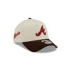 Atlanta Braves Skyline Script A-Frame Snapback in White
