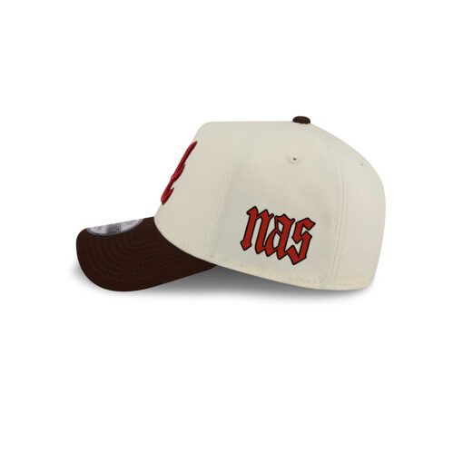 Atlanta Braves Skyline Script A-Frame Snapback in White
