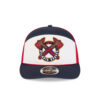 Atlanta Braves Split-Panel Mesh Snapback in White Red