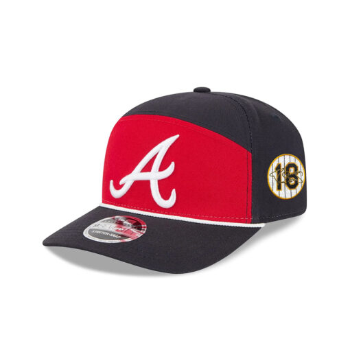 Atlanta Braves Split-Panel Stretch-Snap in Black