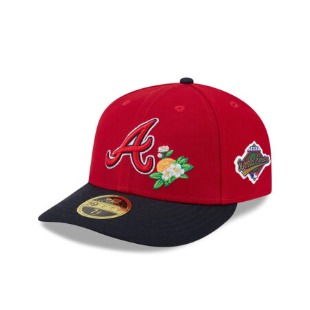 Atlanta Braves Spring Camp Low-Profile Fitted Cap in Red Black