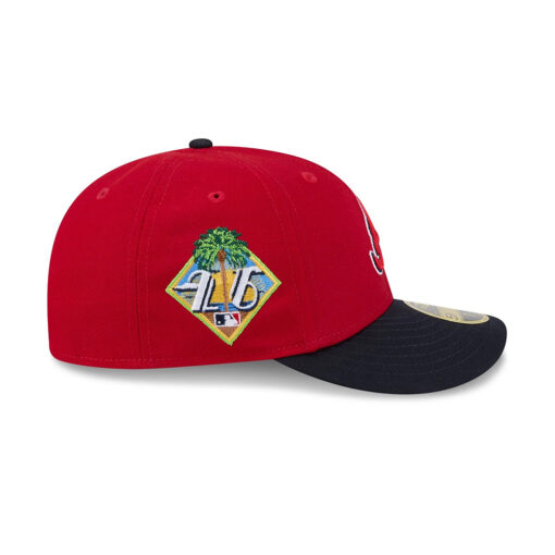 Atlanta Braves Spring Camp Low-Profile Fitted Cap in Red Black