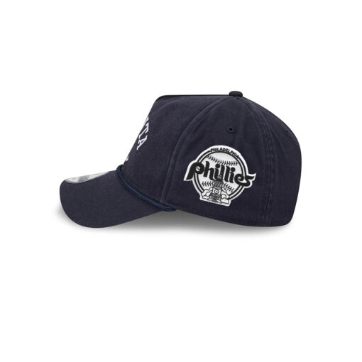 Atlanta Braves Stacked Rope A-Frame Snapback in Black