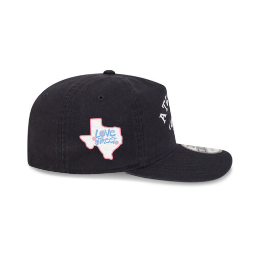 Atlanta Braves Stacked Wordmark Adjustable Cap in Black