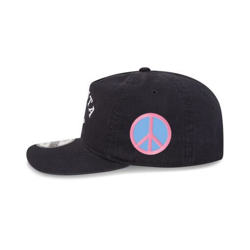 Atlanta Braves Stacked Wordmark Adjustable Cap in Black