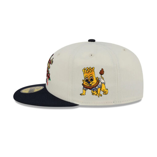 Atlanta Braves Sugar Skull Mascot Fitted Cap in Cream