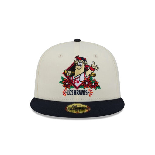 Atlanta Braves Sugar Skull Mascot Fitted Cap in Cream