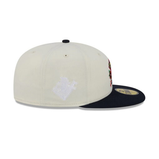 Atlanta Braves Sugar Skull Mascot Fitted Cap in Cream