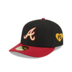 Atlanta Braves Team Card Graphic Fitted Cap in Red Black