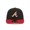 Atlanta Braves Team Card Graphic Fitted Cap in Red Black