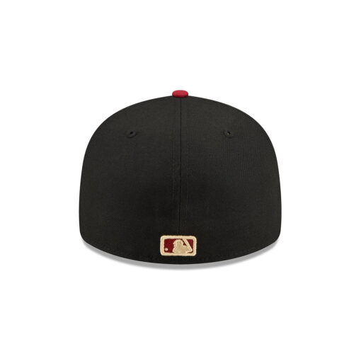 Atlanta Braves Team Card Graphic Fitted Cap in Red Black