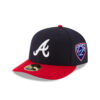Atlanta Braves Team Core Low-Profile Fitted Cap in Black Red