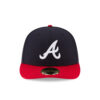 Atlanta Braves Team Core Low-Profile Fitted Cap in Black Red