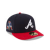 Atlanta Braves Team Core Low-Profile Fitted Cap in Black Red