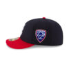 Atlanta Braves Team Core Low-Profile Fitted Cap in Black Red
