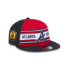 Atlanta Braves Team Stripe Retro Crown Snapback in Red Black