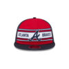 Atlanta Braves Team Stripe Retro Crown Snapback in Red Black