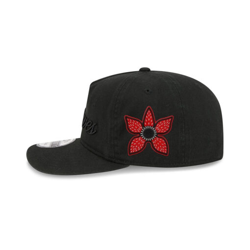 Atlanta Braves Tonal Script Adjustable Cap in Black