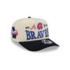 Atlanta Braves Triple Mark A-Frame Snapback in Chrome White