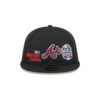 Atlanta Braves Trophy Pack Retro Crown Fitted Cap in Black