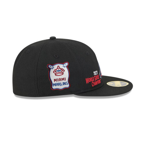 Atlanta Braves Trophy Pack Retro Crown Fitted Cap in Black