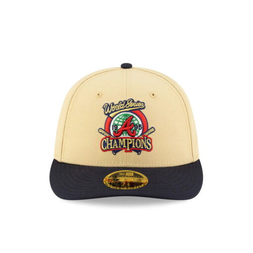 Atlanta Braves Trophy Patch Low-Profile Fitted Cap in Cream