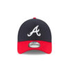 Atlanta Braves Two-Tone Adjustable Cap in Black/Red