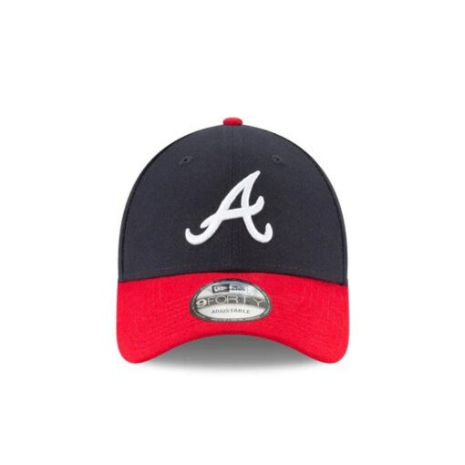 Atlanta Braves Two-Tone Adjustable Cap in Black Red
