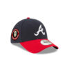 Atlanta Braves Two-Tone Adjustable Cap in Black/Red