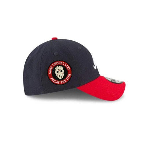 Atlanta Braves Two-Tone Adjustable Cap in Black Red