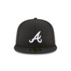 Atlanta Braves Two-Tone Core Fitted Cap in Black White