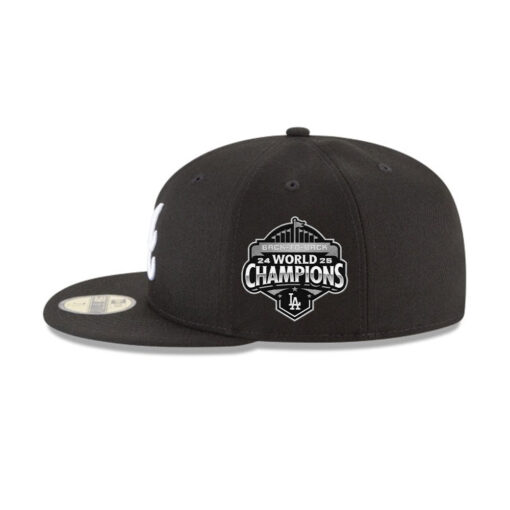 Atlanta Braves Two-Tone Core Fitted Cap in Black White