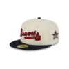 Atlanta Braves Two-Tone Stitch Fitted Cap in White