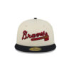 Atlanta Braves Two-Tone Stitch Fitted Cap in White