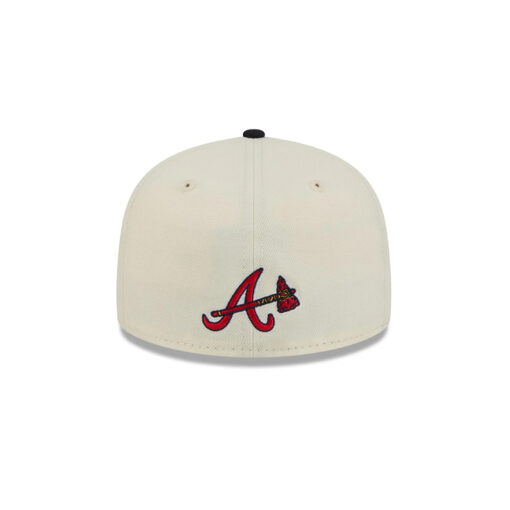 Atlanta Braves Two-Tone Stitch Fitted Cap in White