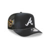 Atlanta Braves Washed Fabric A-Frame Snapback in Black