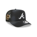 Atlanta Braves Washed Fabric A-Frame Snapback in Black