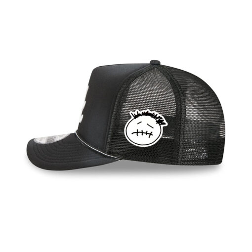 Atlanta Braves Washed Fabric A-Frame Snapback in Black