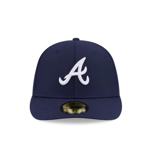 Atlanta Braves Waterproof Tech Fitted Cap in Navy
