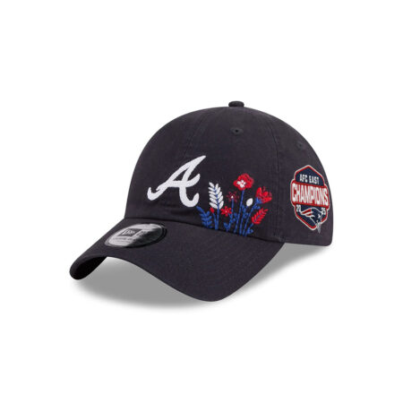 Atlanta Braves Wildflower Adjustable Cap in Black